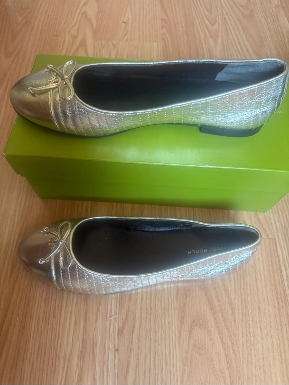 Tory Burch Metallic Gold Ballet Flats size 8